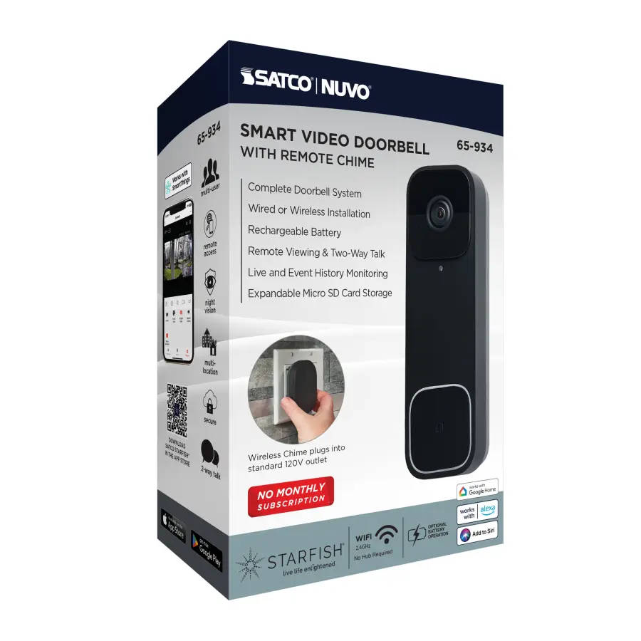 Starfish Smart Doorbell Security Camera with Chime - Image 20