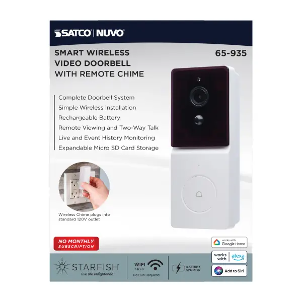 Starfish Smart Doorbell Security Camera with Chime - Image 12