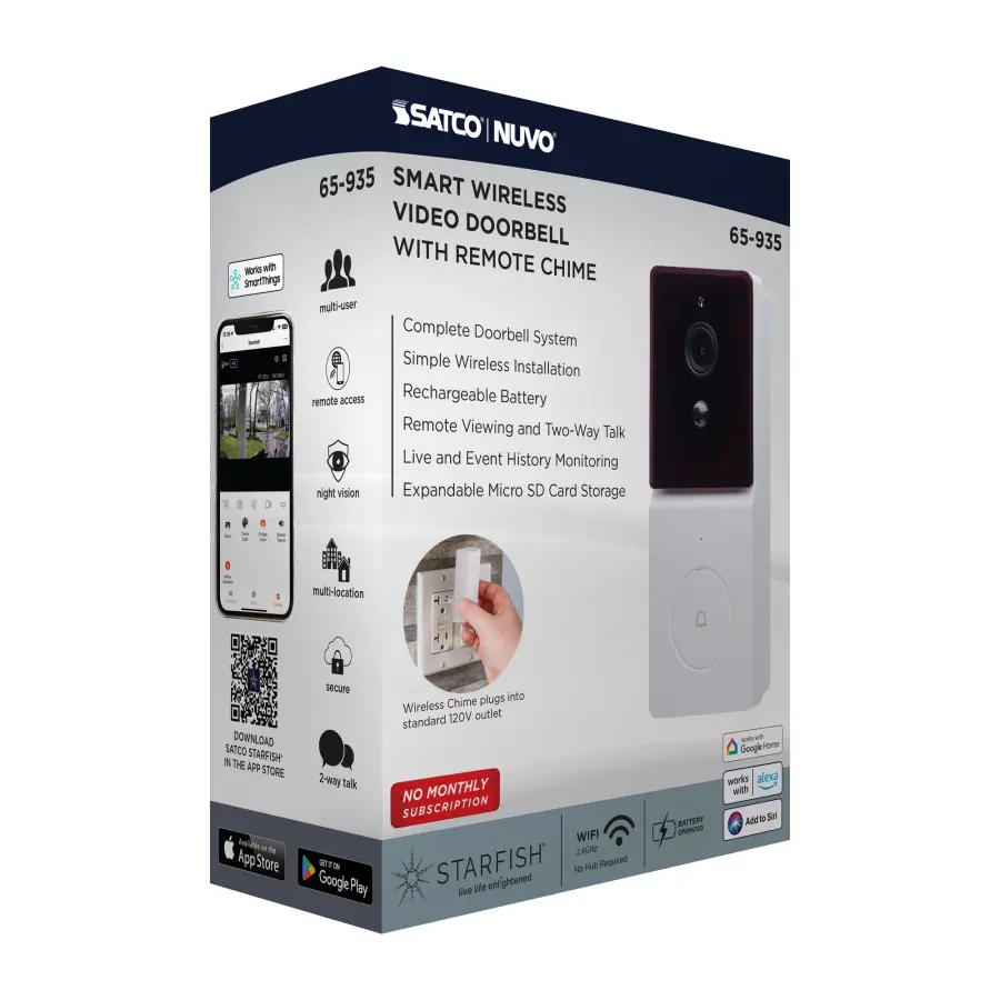 Starfish Smart Doorbell Security Camera with Chime - Image 17