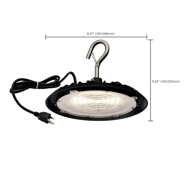 Hi-Pro LED Shop Light - 60W, 8" Diameter, Black - Image 19