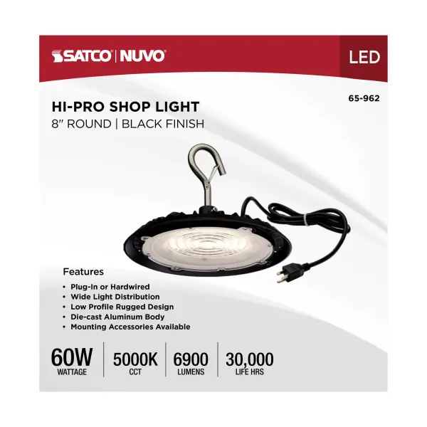 Hi-Pro LED Shop Light - 60W, 5000K, Black - Image 12