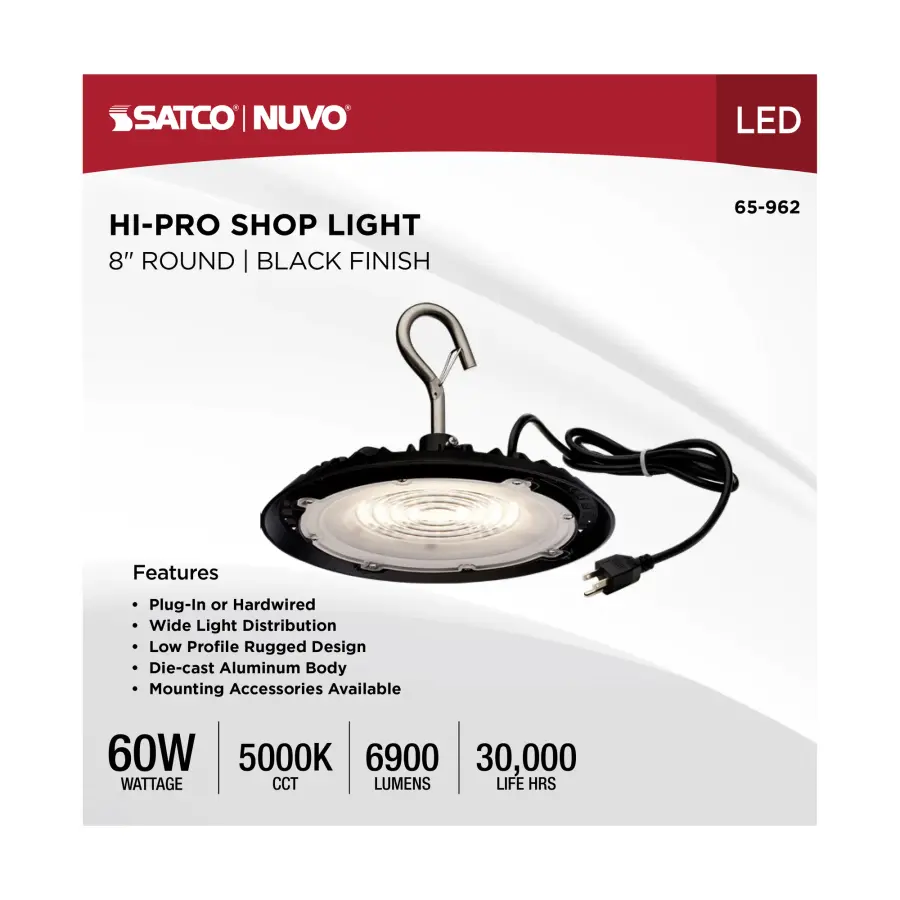 Hi-Pro LED Shop Light - 60W, 5000K, Black - Image 12