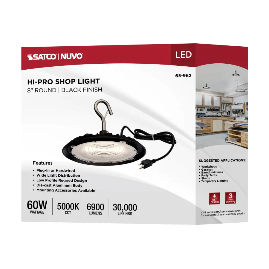 Hi-Pro LED Shop Light - 60W, 5000K, Black - Image 18