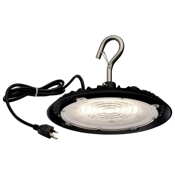 SATCO NUVO's Hi-Pro Shop Light delivers 9,210 lumens of bright 5000K daylight illumination, perfect for task-intensive environments. With IK08 impact-resistant lens and wet location rating, it's built for durability.