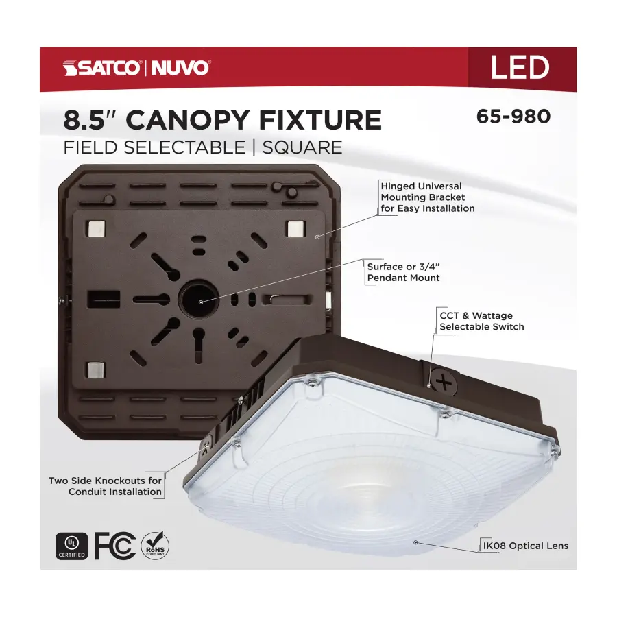 8.5" LED Field Selectable Canopy Fixture - Image 10