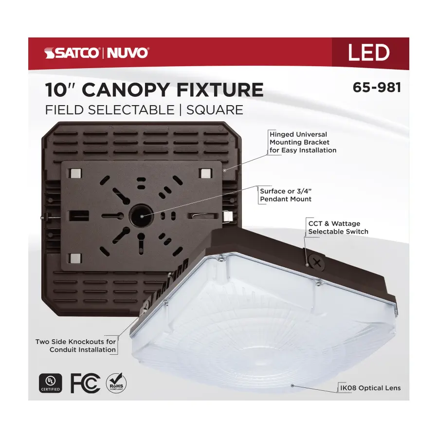 10" LED Field Selectable Canopy Fixture - Image 10