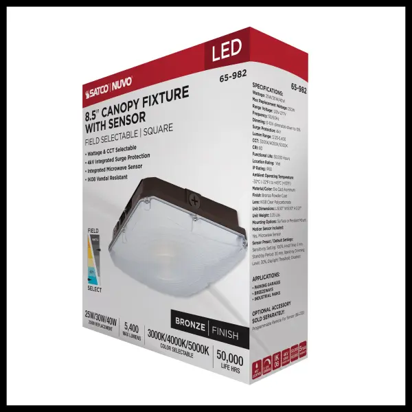 8.5" LED Canopy Fixture with Motion Sensor - Image 13