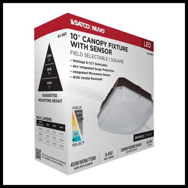10" LED Canopy Fixture with Motion Sensor - Image 14