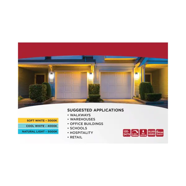 LED Entryway Wall Pack - Selectable Wattage & Color Temperature - Image 12