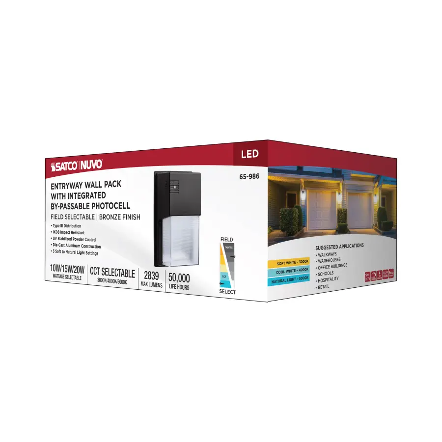 LED Entryway Wall Pack - Selectable Wattage & Color Temperature - Image 13
