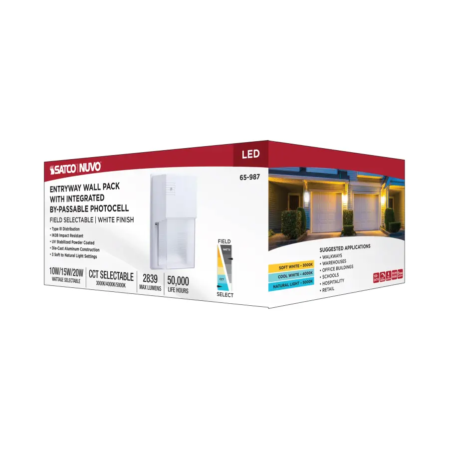 LED Entryway Wall Pack - Wattage & Color Selectable - Image 13