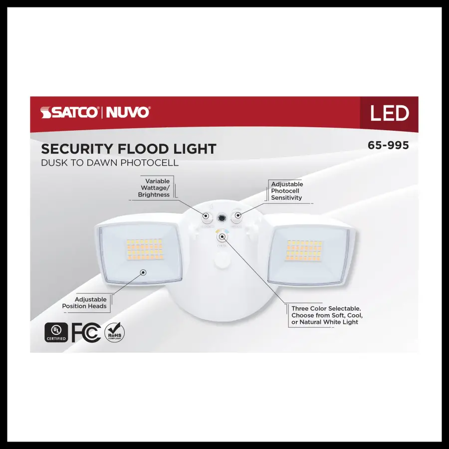 Dual Head LED Security Flood Light with Motion Sensor - Image 11