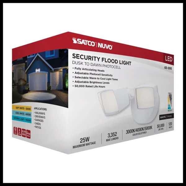 Dual Head LED Security Flood Light with Motion Sensor - Image 15