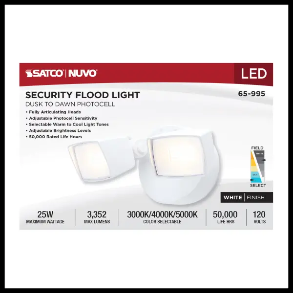 Dual Head LED Security Flood Light with Motion Sensor - Image 10