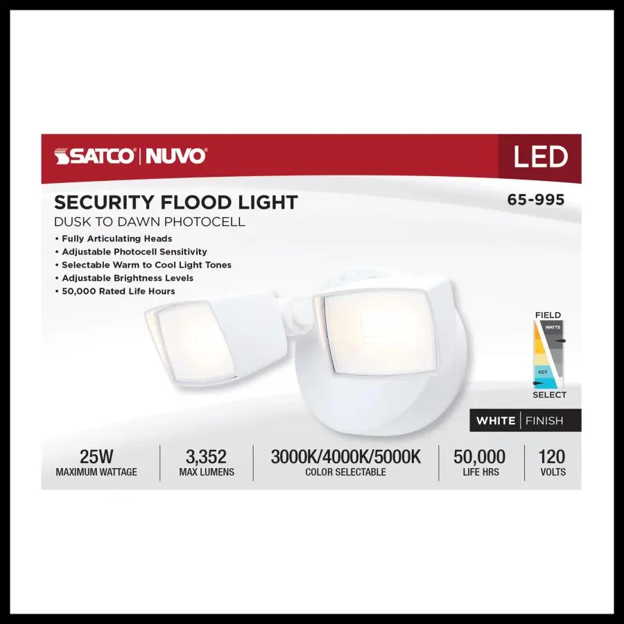 Dual Head LED Security Flood Light with Motion Sensor - Image 10