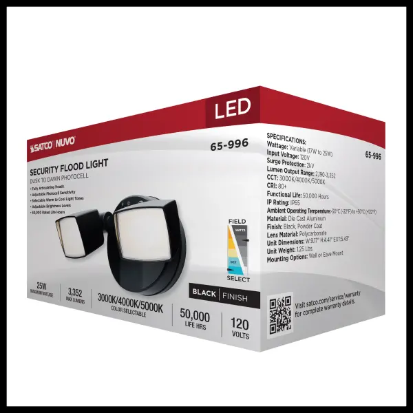 Dual Head LED Security Flood Light with Motion Sensor - Image 14