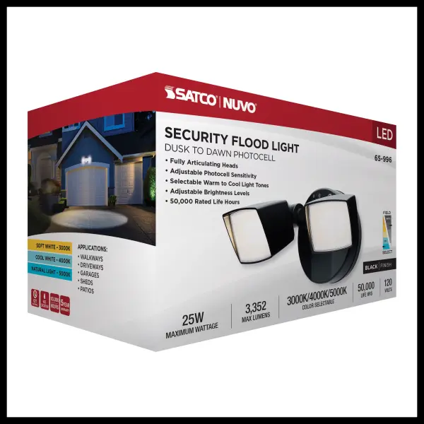 Dual Head LED Security Flood Light with Motion Sensor - Image 15