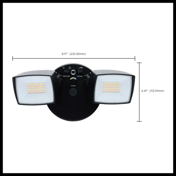 Dual Head LED Security Flood Light with Motion Sensor - Image 16