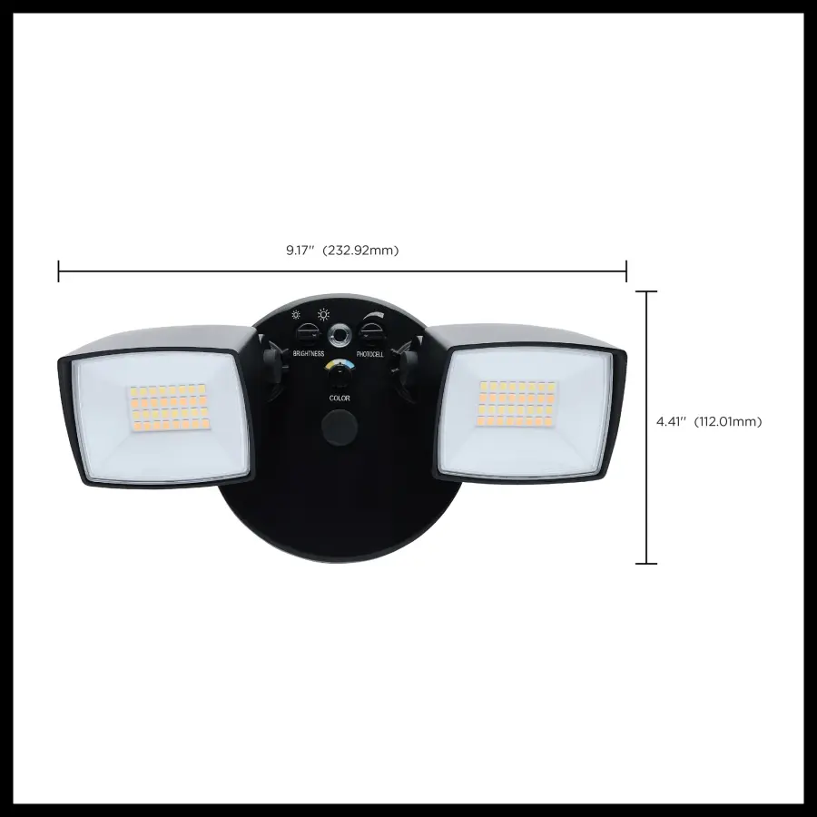 Dual Head LED Security Flood Light with Motion Sensor - Image 16