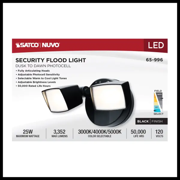 Dual Head LED Security Flood Light with Motion Sensor - Image 10