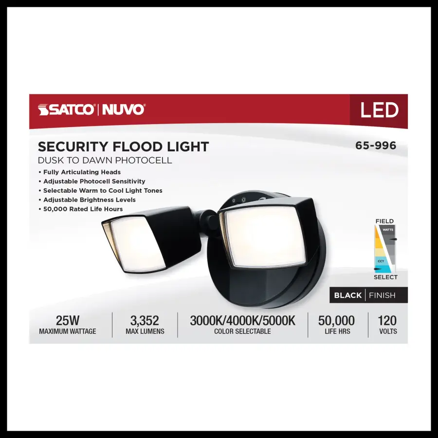 Dual Head LED Security Flood Light with Motion Sensor - Image 10