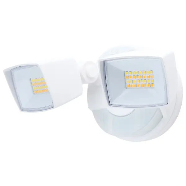 This field-selectable LED security light combines powerful illumination with intelligent motion sensing and an integrated nightlight. Adjustable color temperature and brightness settings make it adaptable to any outdoor security need. - alternate view