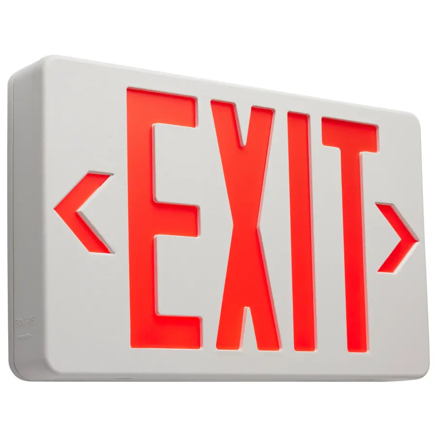 Red LED Exit Sign with 90-Minute Battery Backup - Image 1