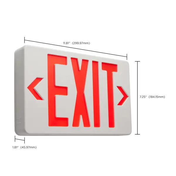 Red LED Exit Sign with 90-Minute Battery Backup - Image 9