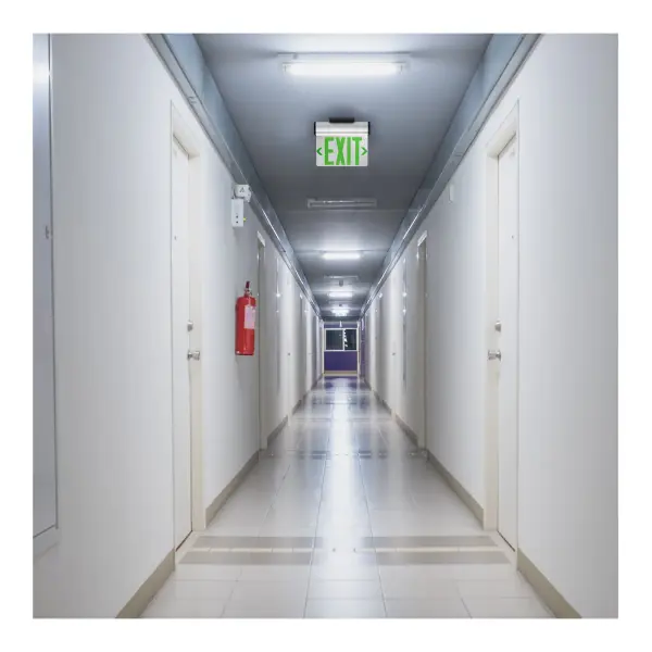 Green LED Edge-Lit Exit Sign with Battery Backup - Image 12