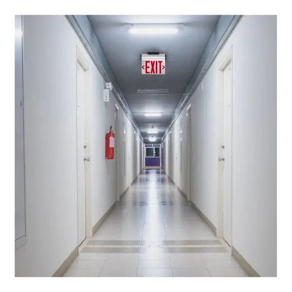 Red Mirror Edge-Lit LED Exit Sign with Battery Backup - Image 12