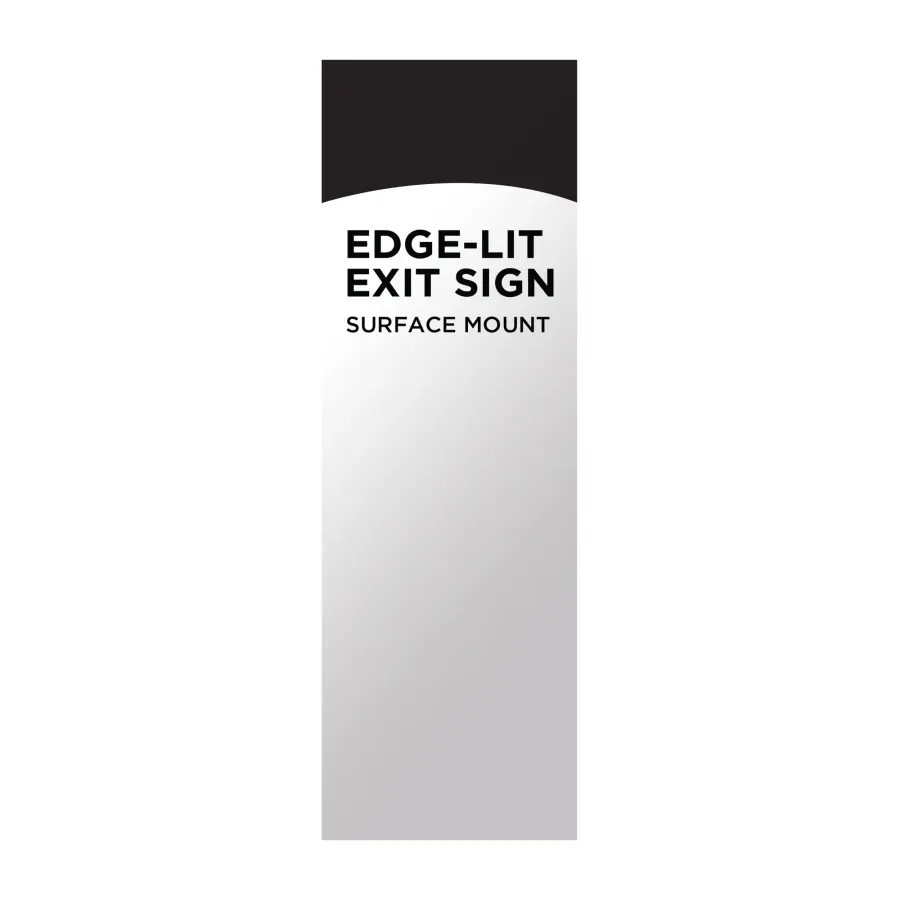 Red Mirror Edge-Lit LED Exit Sign with Battery Backup - Image 7