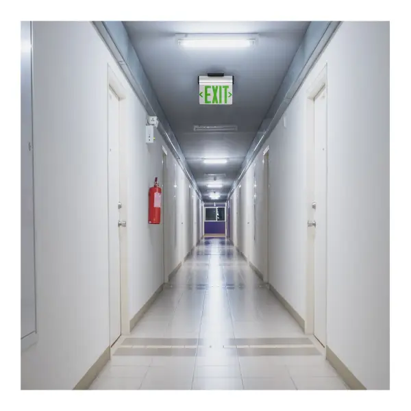 Green LED Edge-Lit Exit Sign with Battery Backup - Image 12