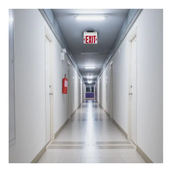 Red LED Edge-Lit Exit Sign with Battery Backup - Image 12