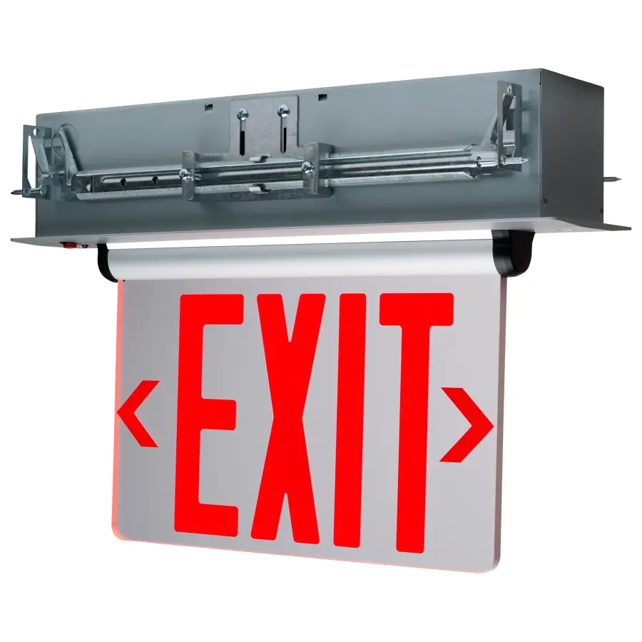 Red LED Edge-Lit Exit Sign - Single Face - Image 1