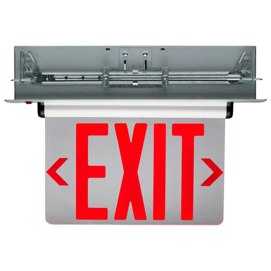 Red LED Edge-Lit Exit Sign - Single Face - Image 2