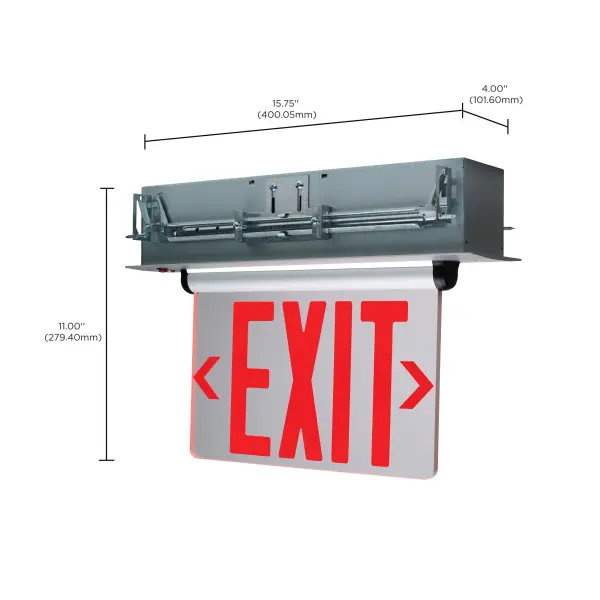 Red LED Edge-Lit Exit Sign - Single Face - Image 17