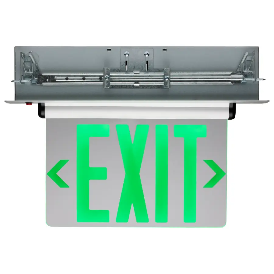 Green LED Edge-Lit Exit Sign - Dual Face - Image 2