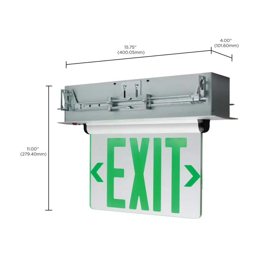 Green LED Edge-Lit Exit Sign - Dual Face - Image 17