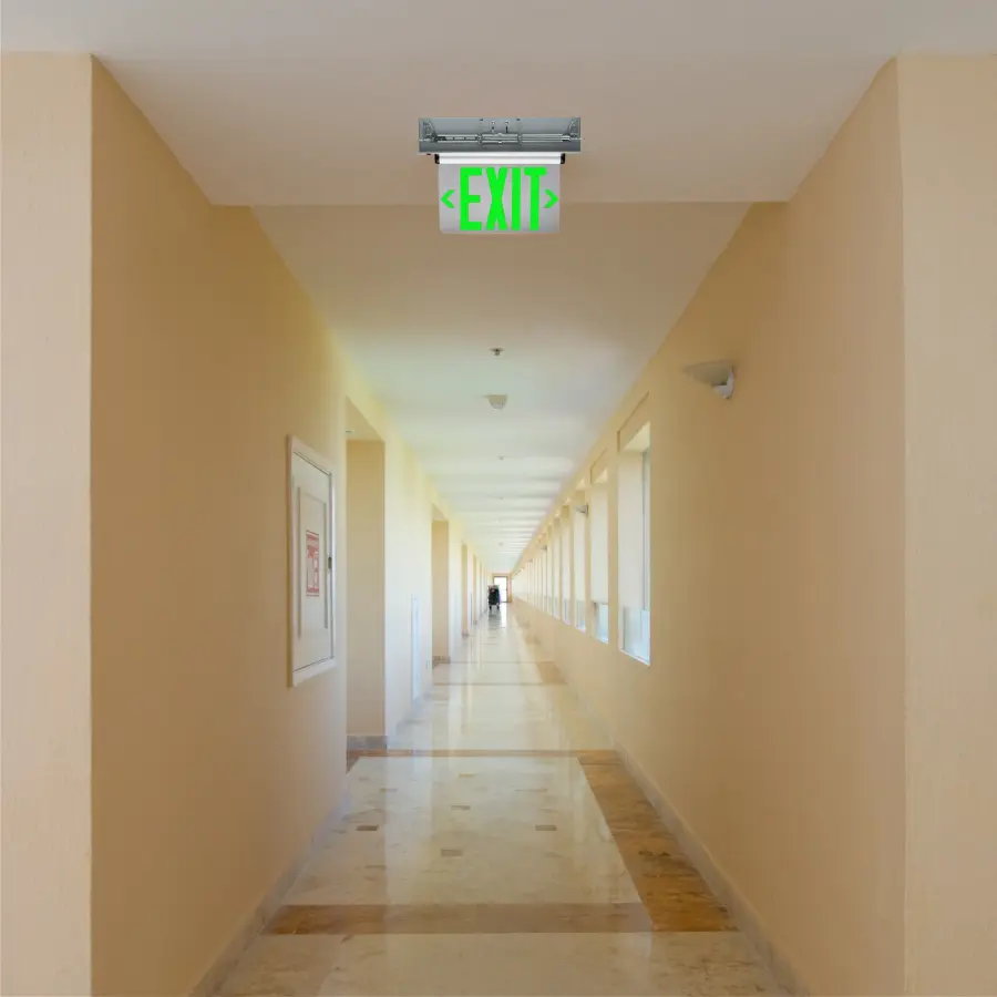 Green LED Edge-Lit Exit Sign - Dual Face - Image 18