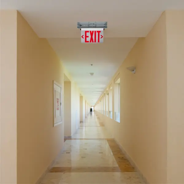 Red Mirror Edge Lit LED Exit Sign - Dual Face - Image 18