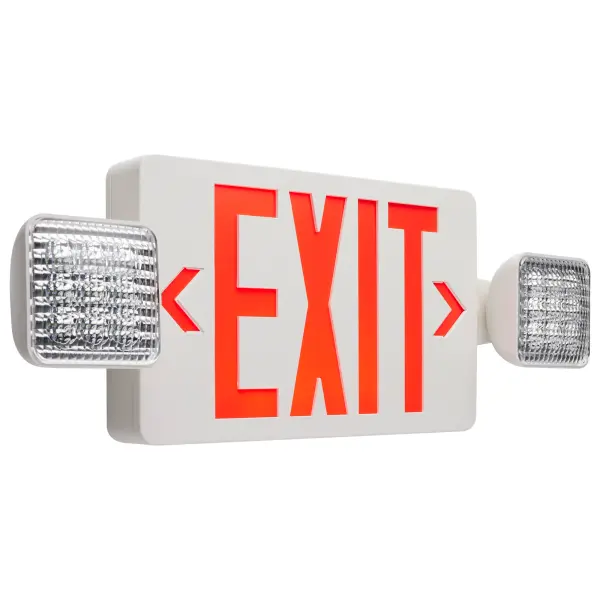 LED Exit Sign with Emergency Light Combo - Image 1