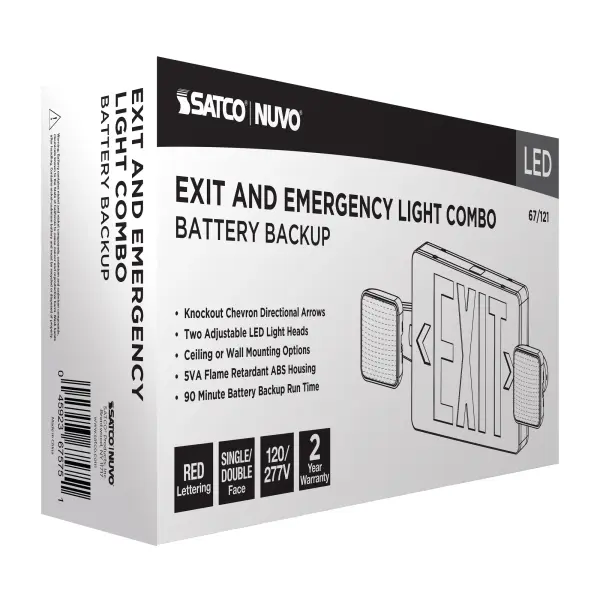 LED Exit Sign with Emergency Light Combo - Image 11
