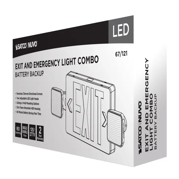 LED Exit Sign with Emergency Light Combo - Image 10