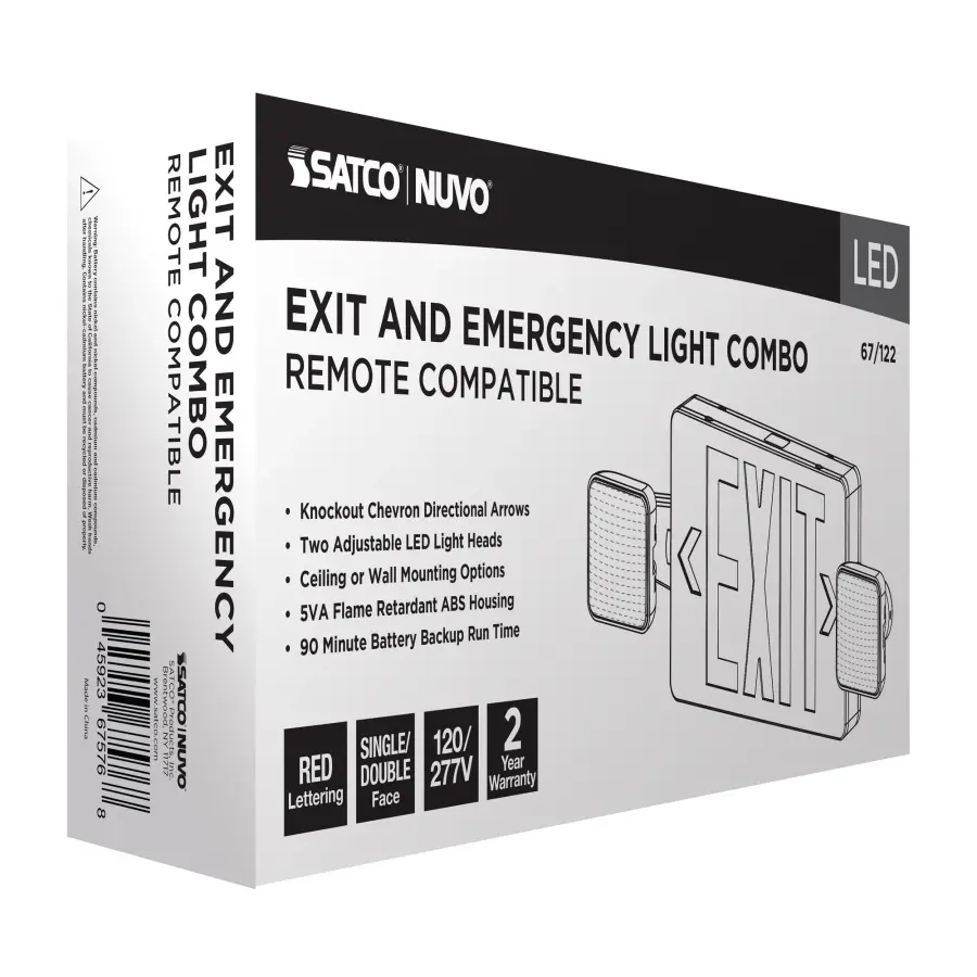LED Exit Sign with Emergency Light Combo - Image 11