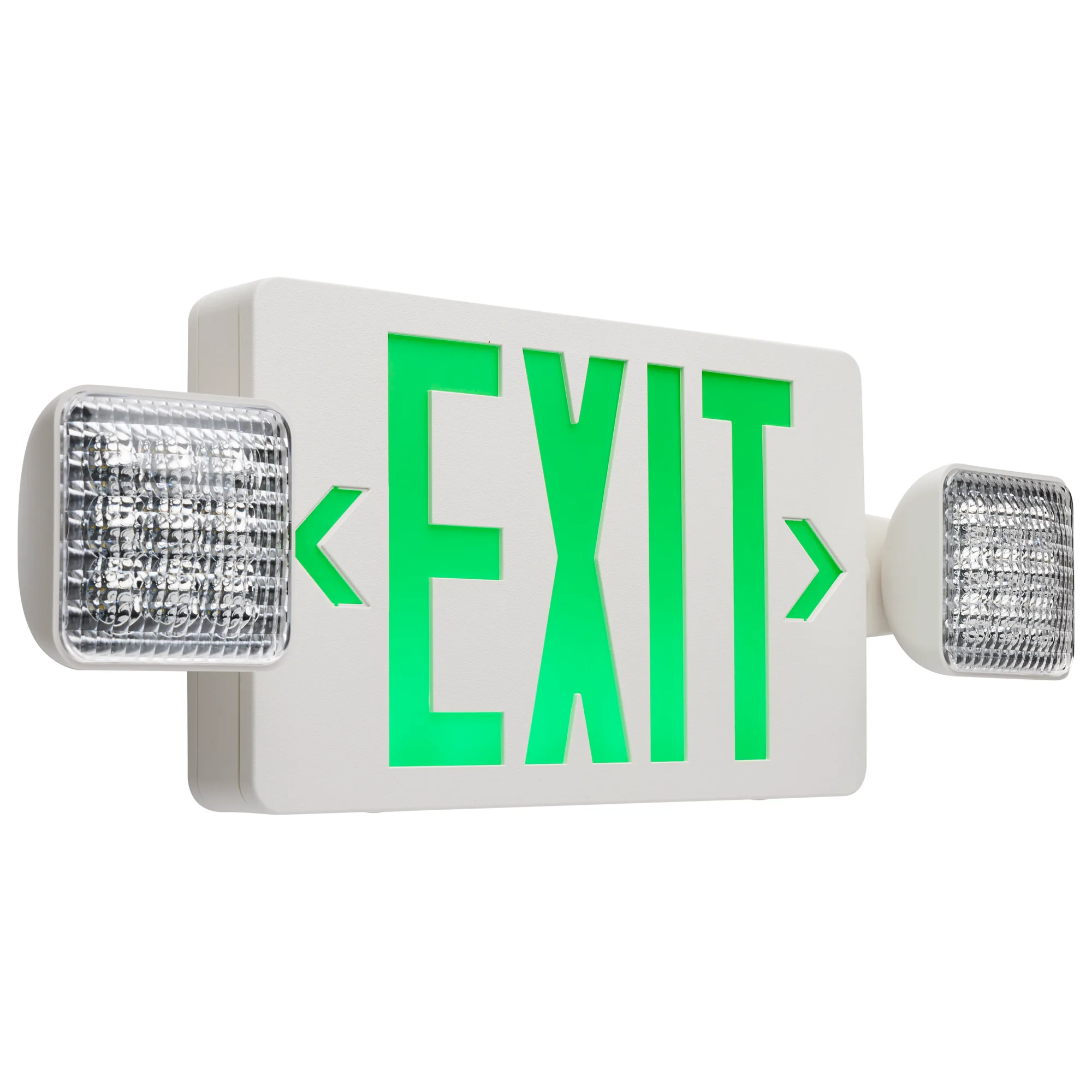 LED Exit Sign & Emergency Light Combo - Green