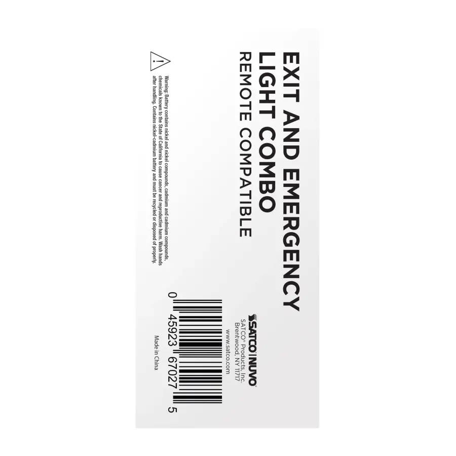 LED Exit Sign & Emergency Light Combo - Green - Image 9