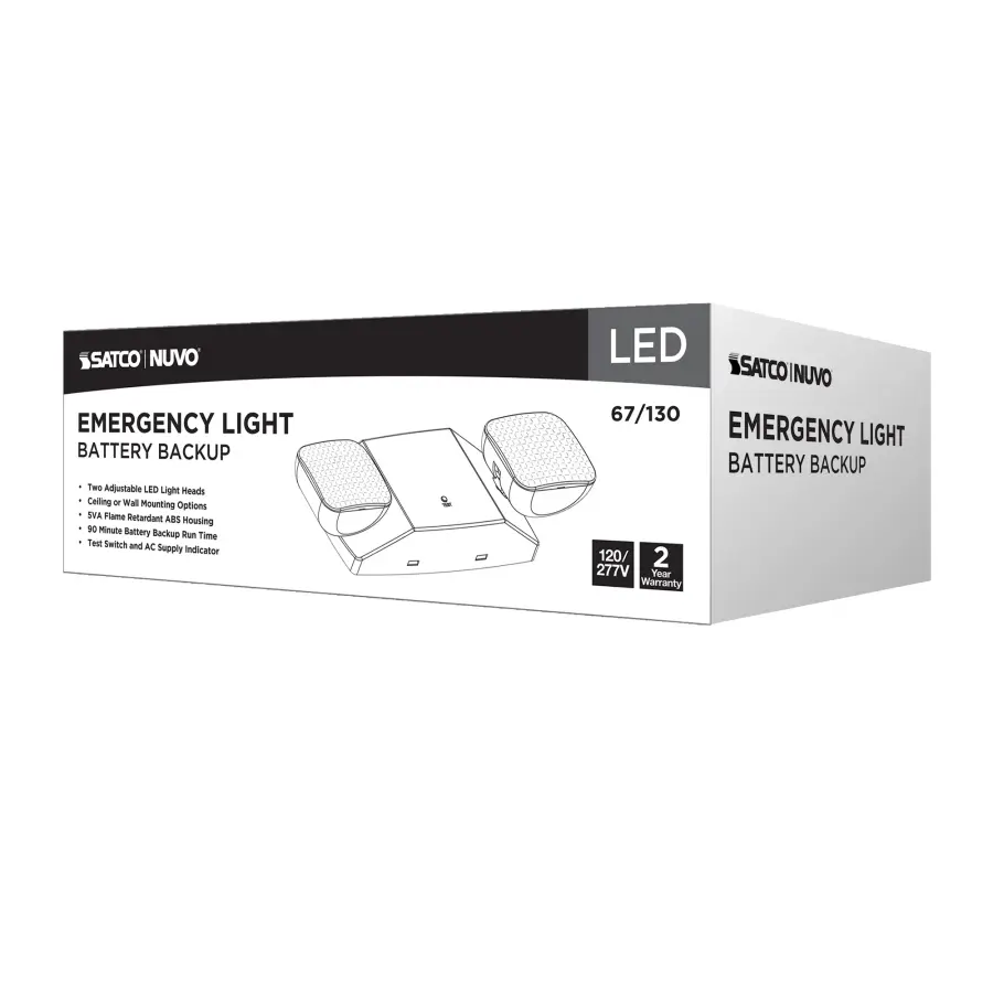 LED Emergency Light with Battery Backup - Dual Head - Image 11