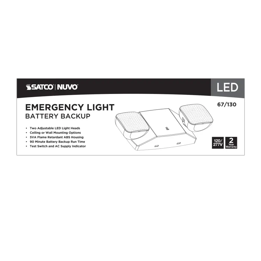 LED Emergency Light with Battery Backup - Dual Head - Image 7