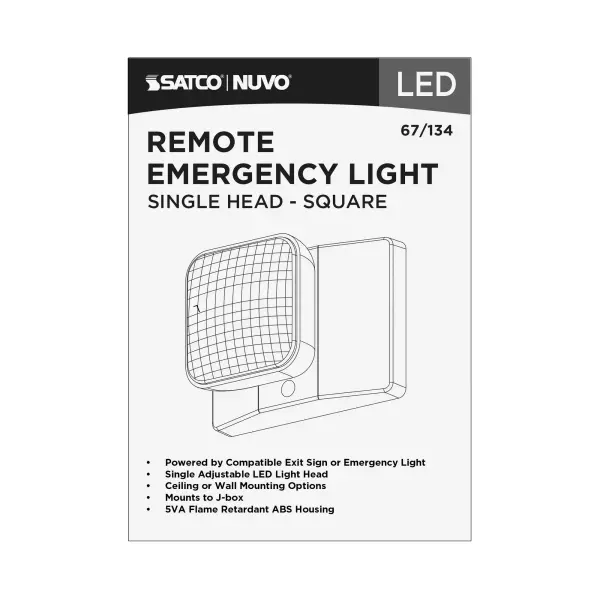 Remote Emergency Light with Battery Backup - Single Head - Image 6