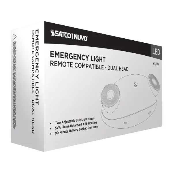 Dual Head LED Emergency Light with Battery Backup - Image 9